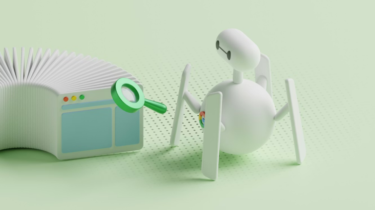 animoitu google-robotti tutkii nettisivuja E-E-A-T checklistillä